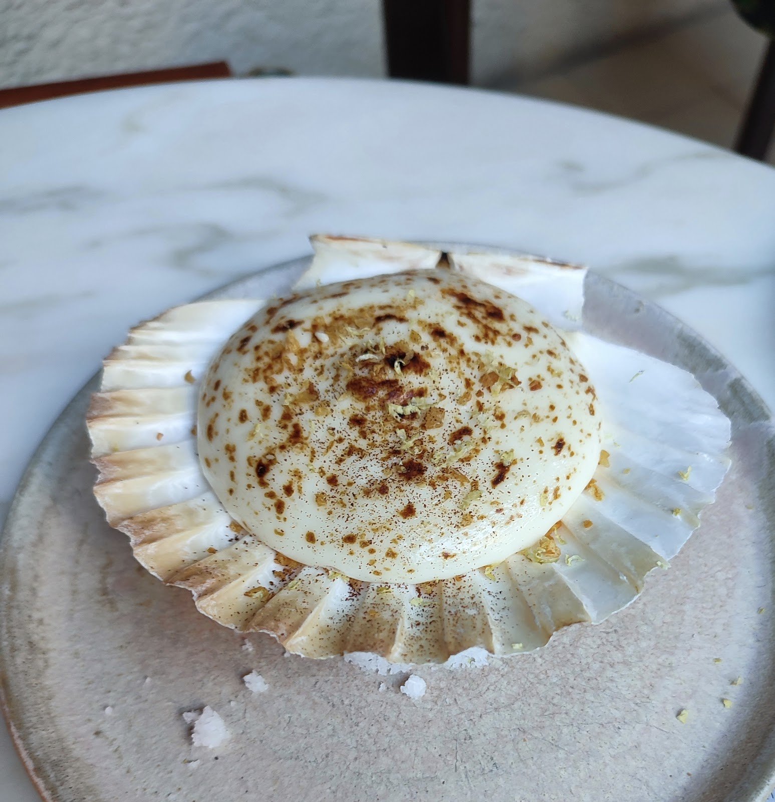 Scallop with parmesan cream