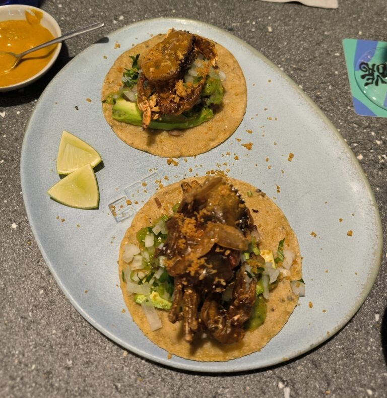 Can Chan Chan pork and softshell crab tacos