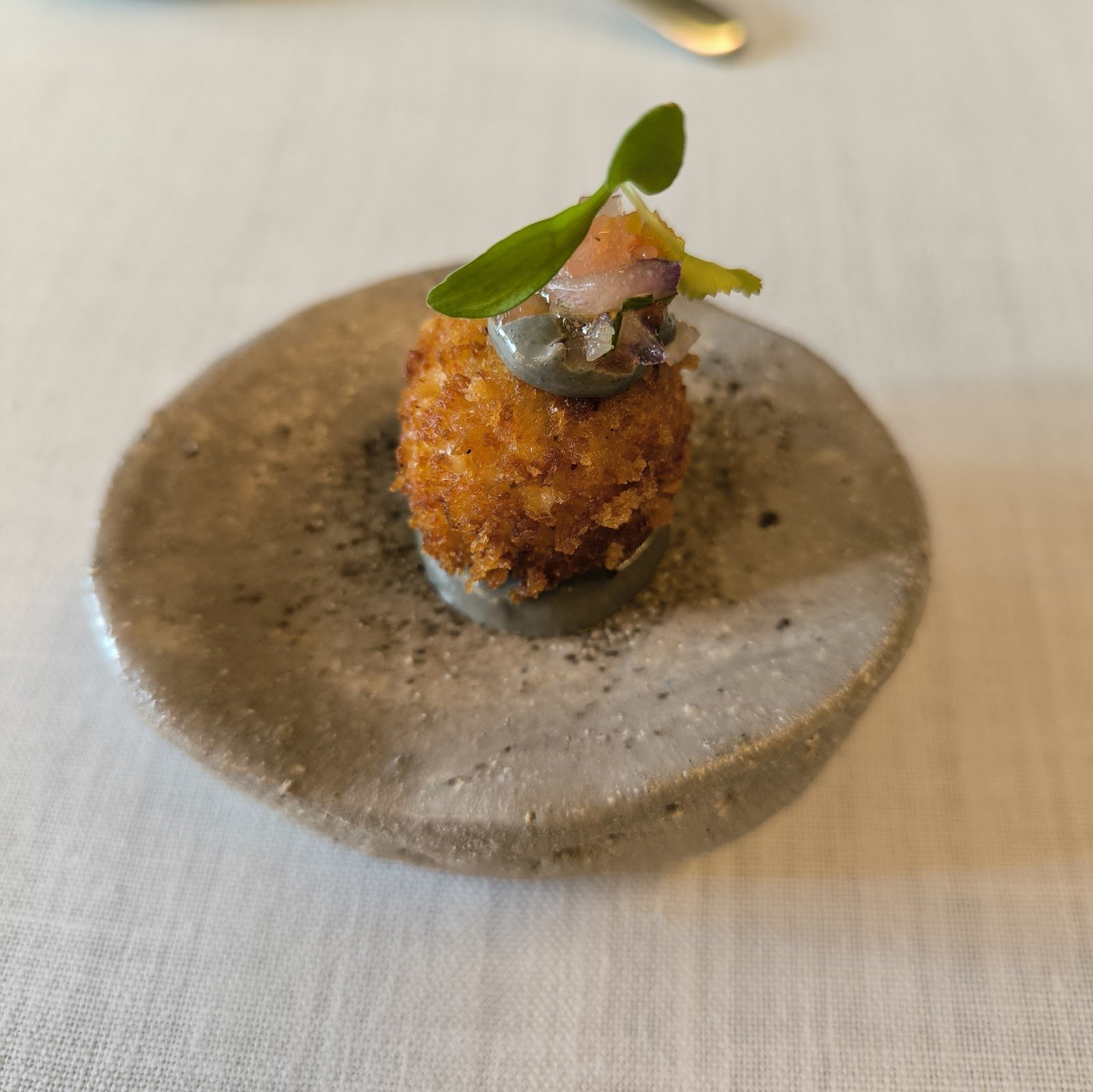 Red shrimp croqueta