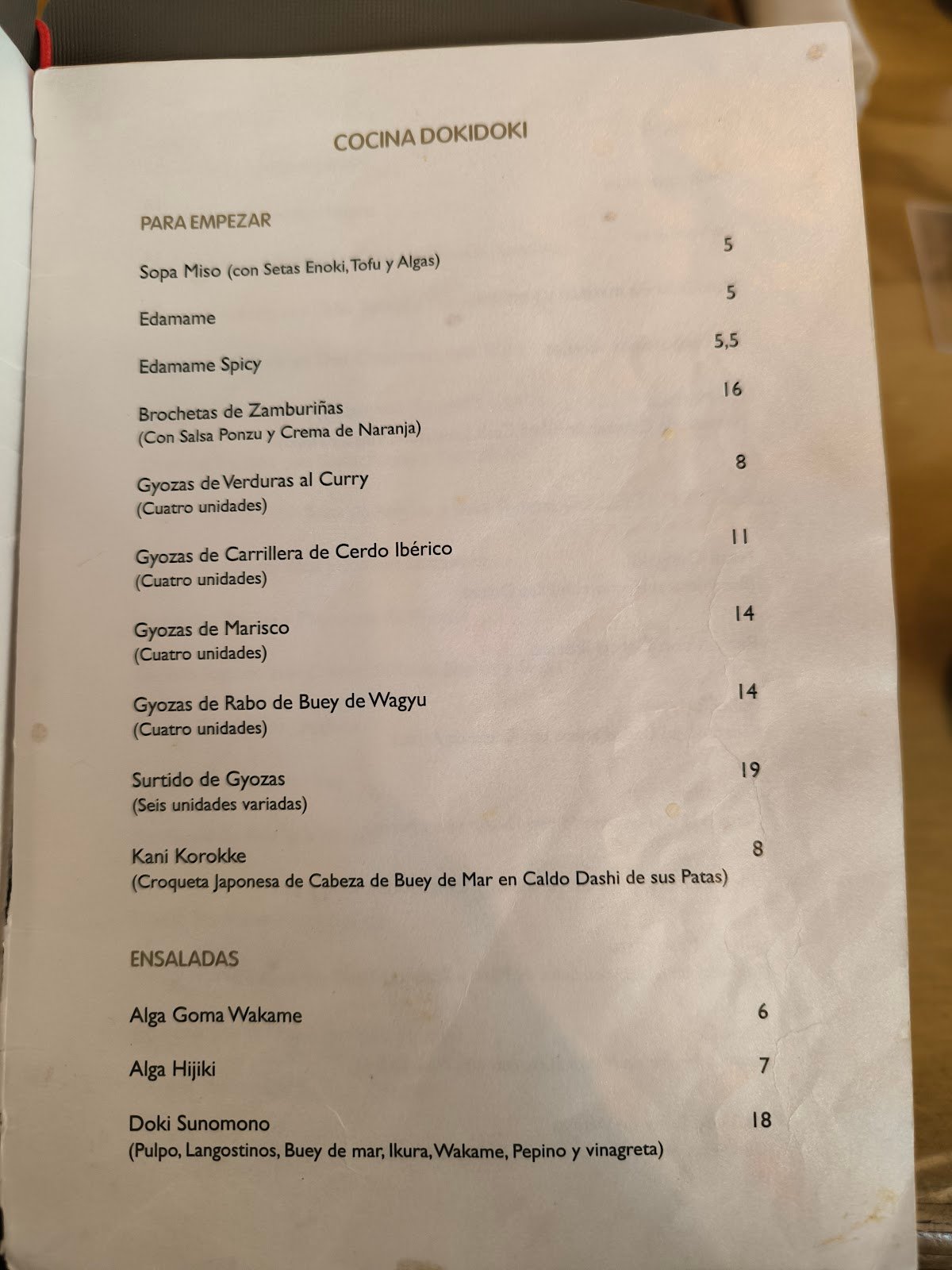 Doki Doki Menu