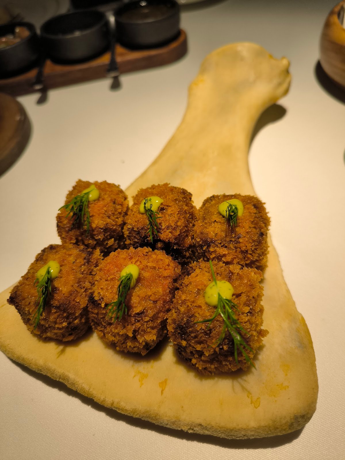 Smoked roast croquetas