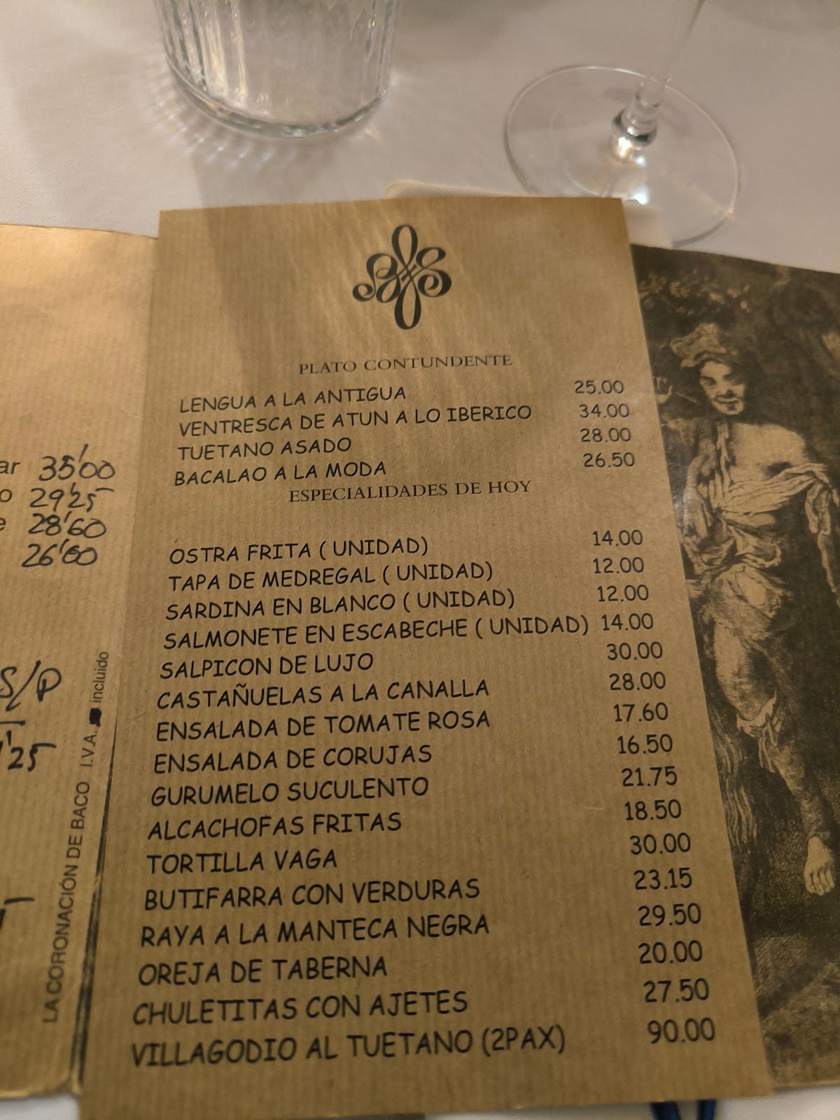 Sacha menu