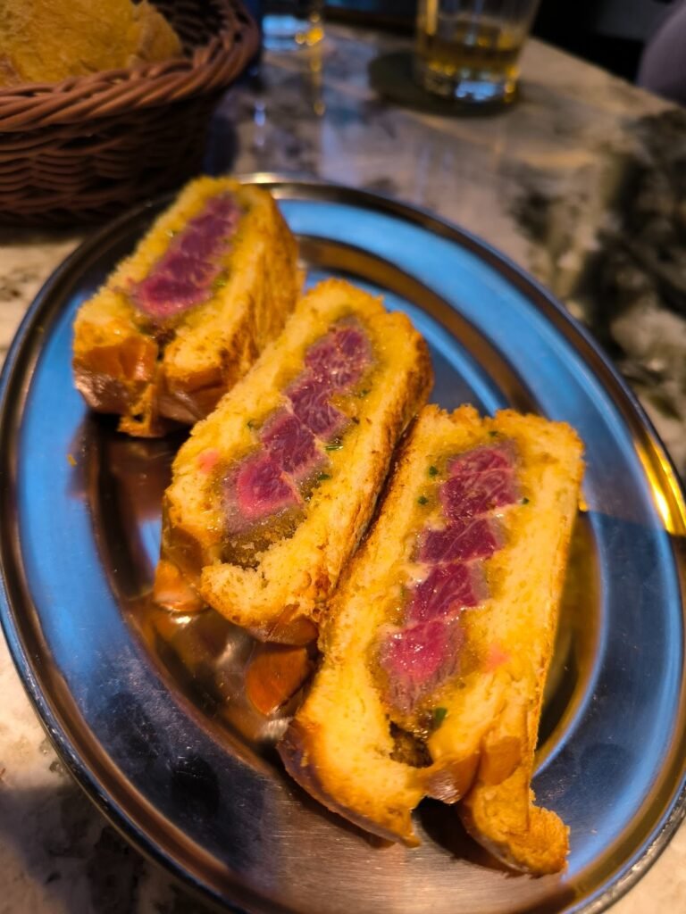 Sirloin tonkatsu sandwich at Casa Canito