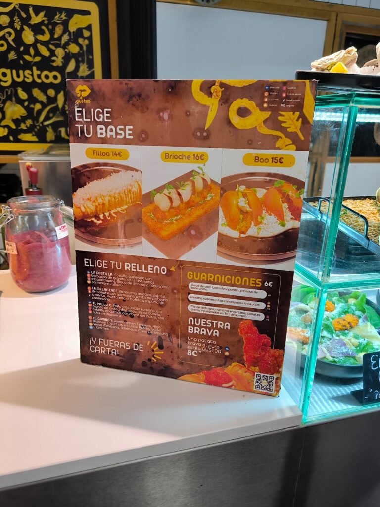Gustoo - menu