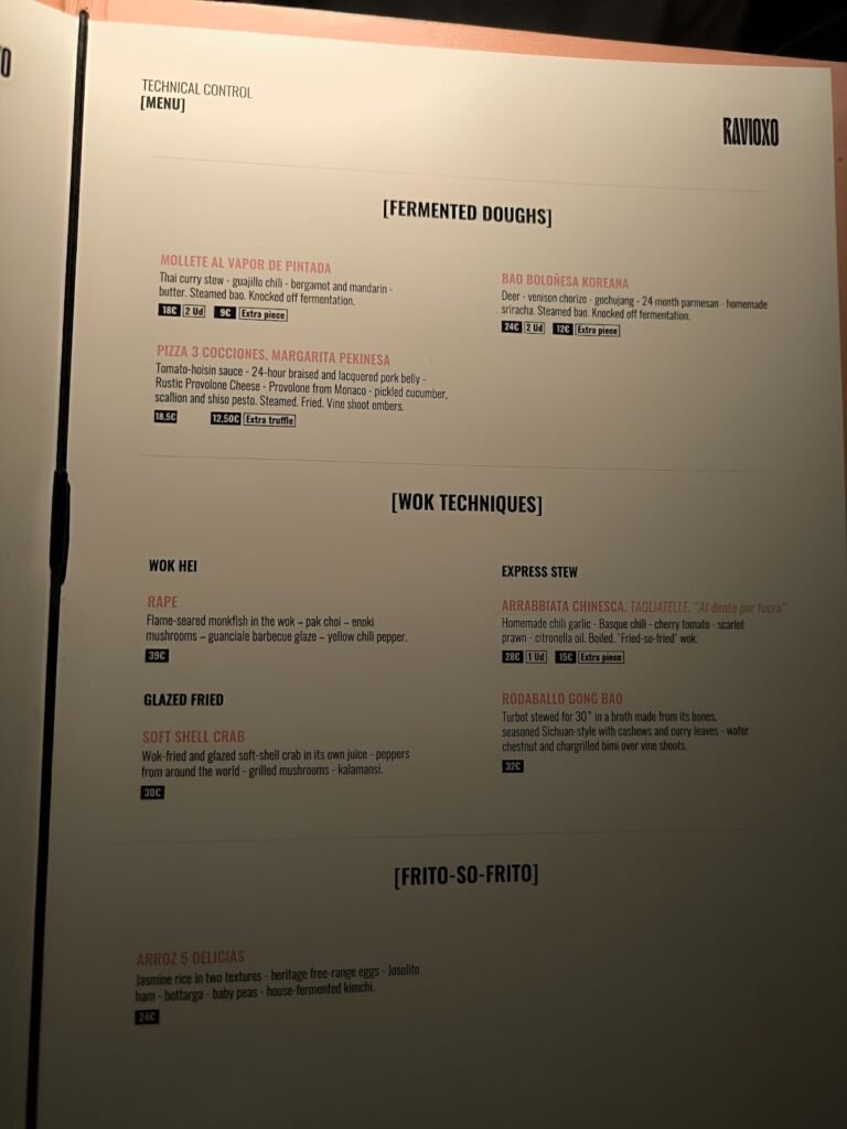 Ravioxo - menu