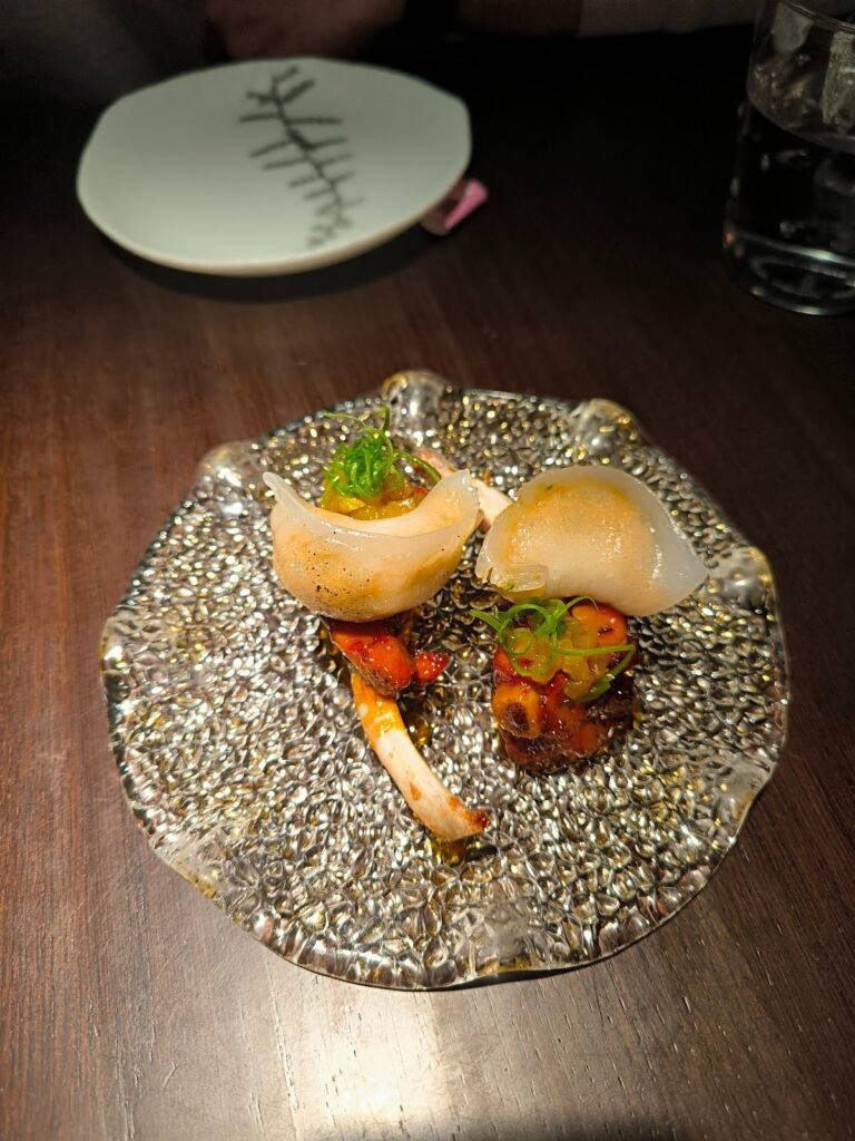 Sweet and sour pork with shrimp dumpling