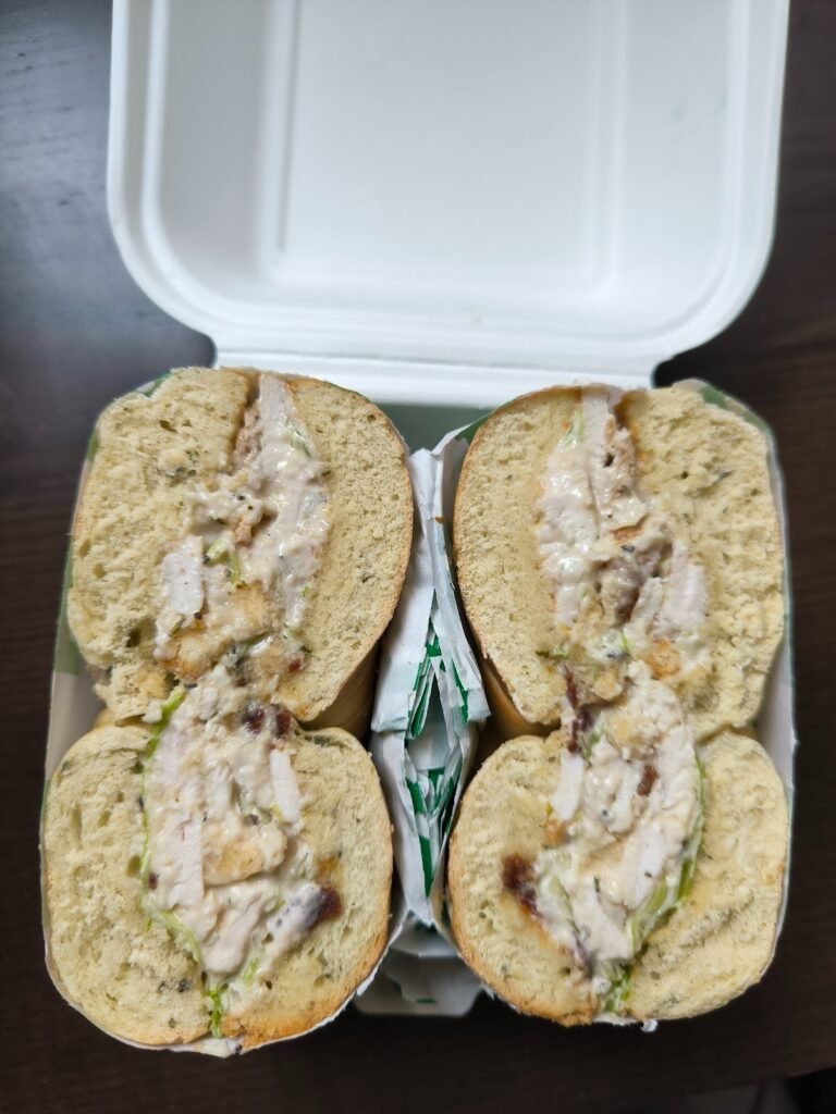 Caesar salad bagel