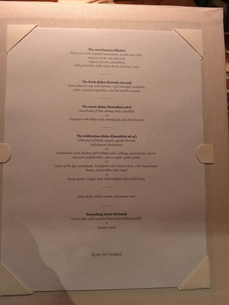 Pujol - Menu