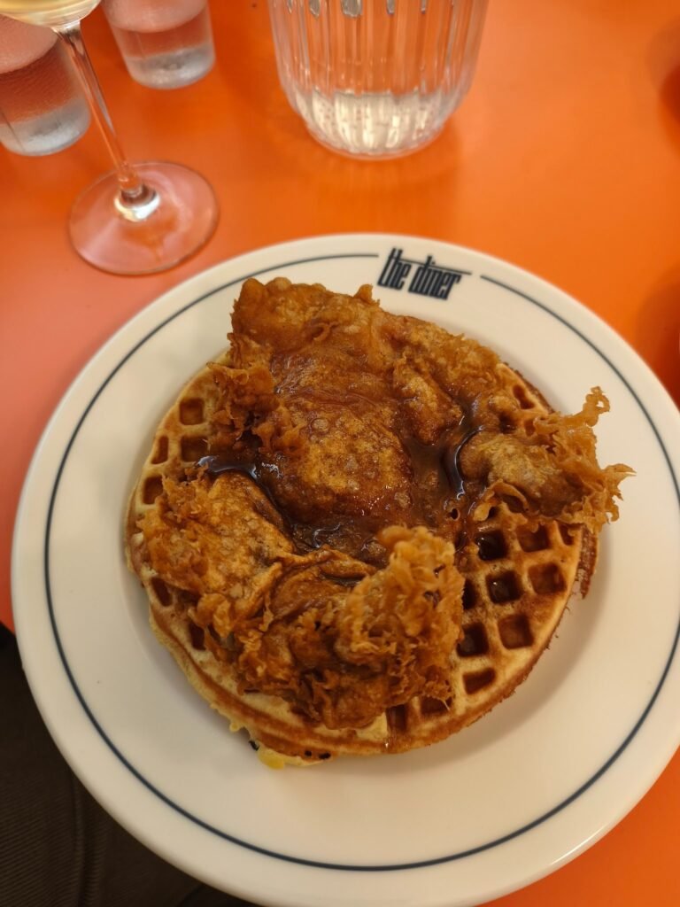 the diner - chicken and waffles