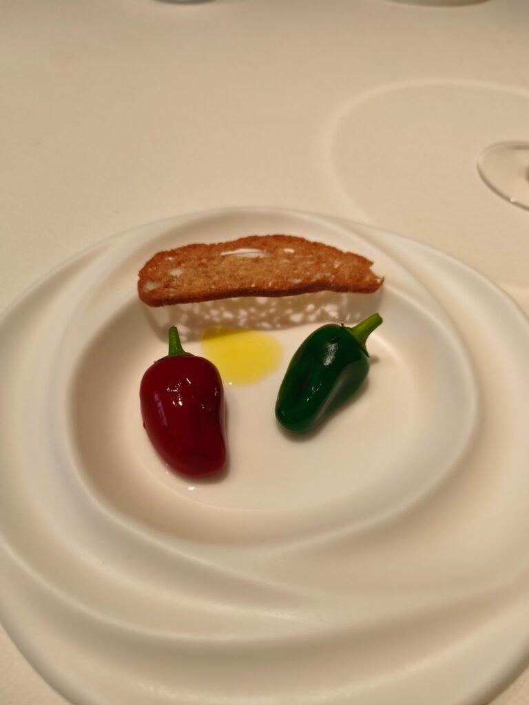 Disfrutar - Chocolate peppers with oil and salt