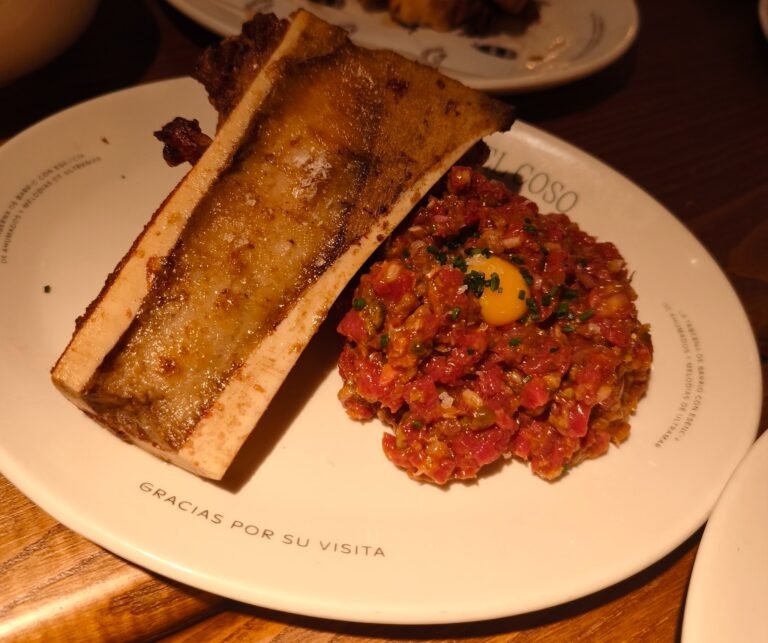 steak tartare with bone marrow