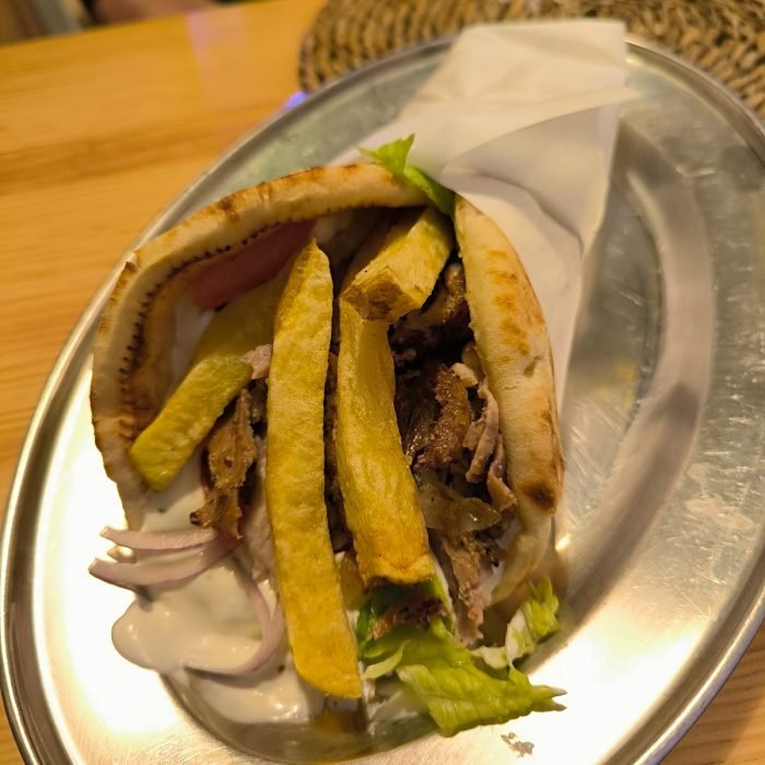 Spitiko pork gyros Spitiko pork gyros